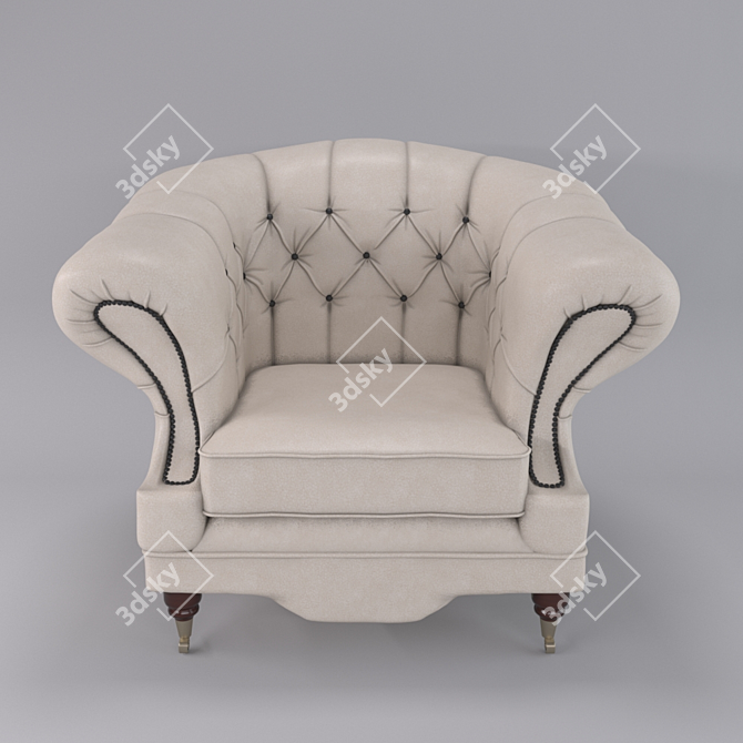 Classic KOH-I-NOOR Armchair in Oregon Eco Leather 3D model image 1