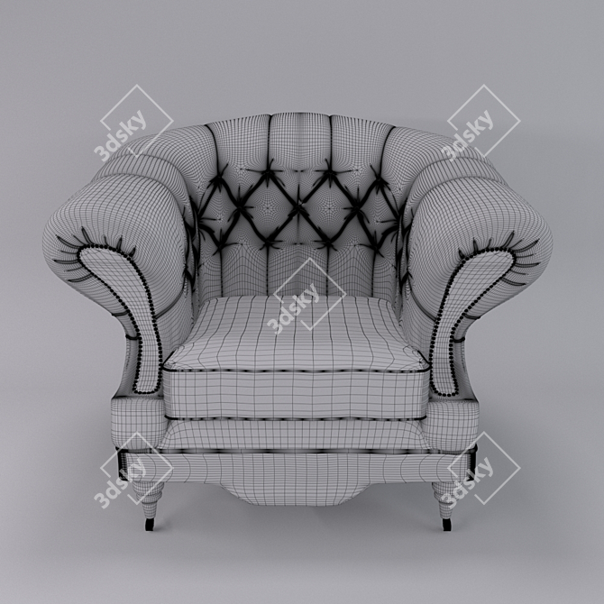 Classic KOH-I-NOOR Armchair in Oregon Eco Leather 3D model image 5