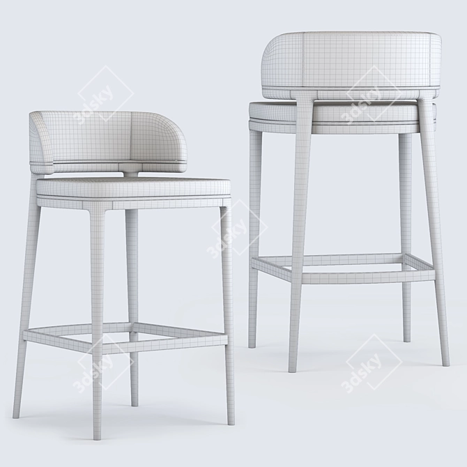 Aster Grange Bar Stool: Sleek and Stylish Seating 3D model image 5