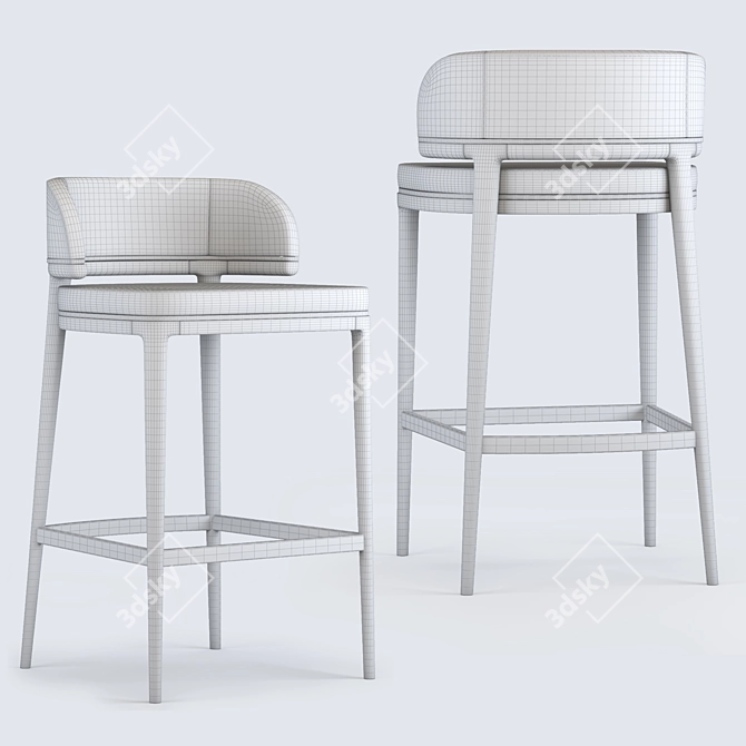 Aster Grange Bar Stool: Sleek and Stylish Seating 3D model image 7