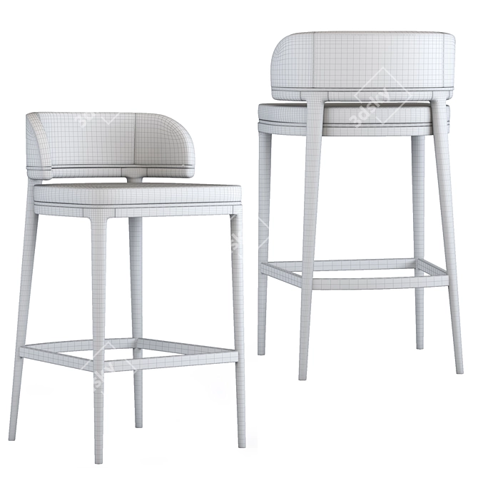 Aster Grange Bar Stool: Sleek and Stylish Seating 3D model image 15