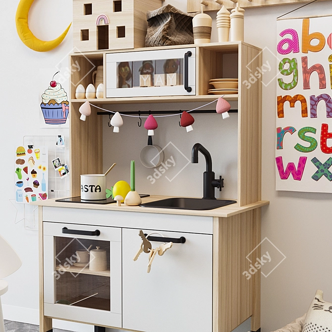 IKEA DUKTIG Children's Kitchen Set 3D model image 2