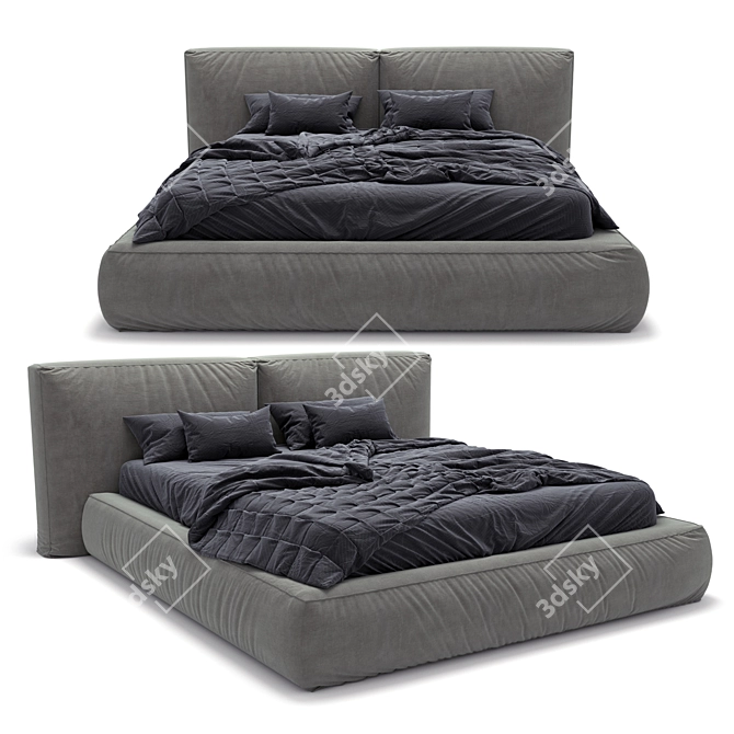 Luxurious Full Bonaldo Bed 3D model image 1