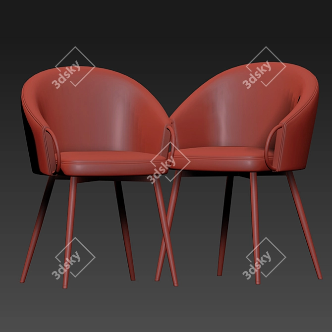 Modern Claire Dining Set 3D model image 4