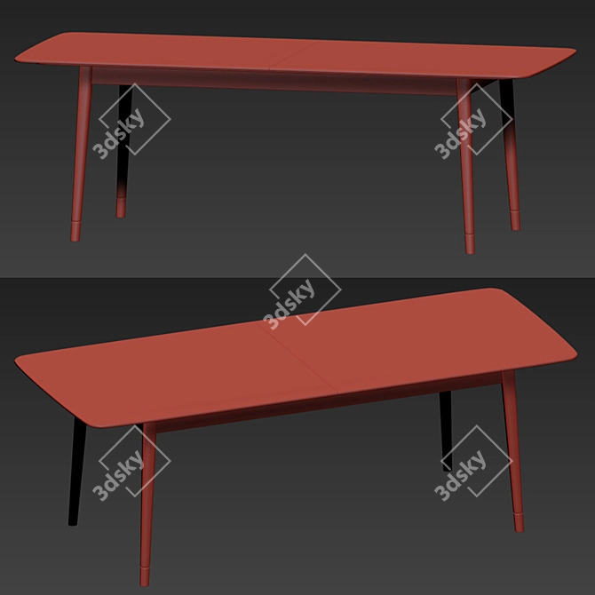 Modern Claire Dining Set 3D model image 5