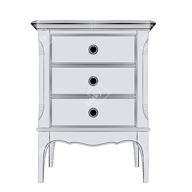 Venice Bedside Table: Elegant and Functional 3D model image 3