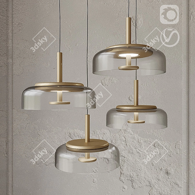 Arctic Glass Wall Sconce 3D model image 4