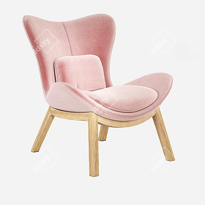 Comfortable Calligaris Velvet Armchair 3D model image 1