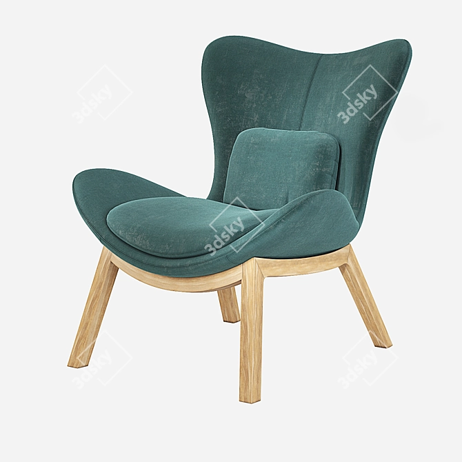 Comfortable Calligaris Velvet Armchair 3D model image 3