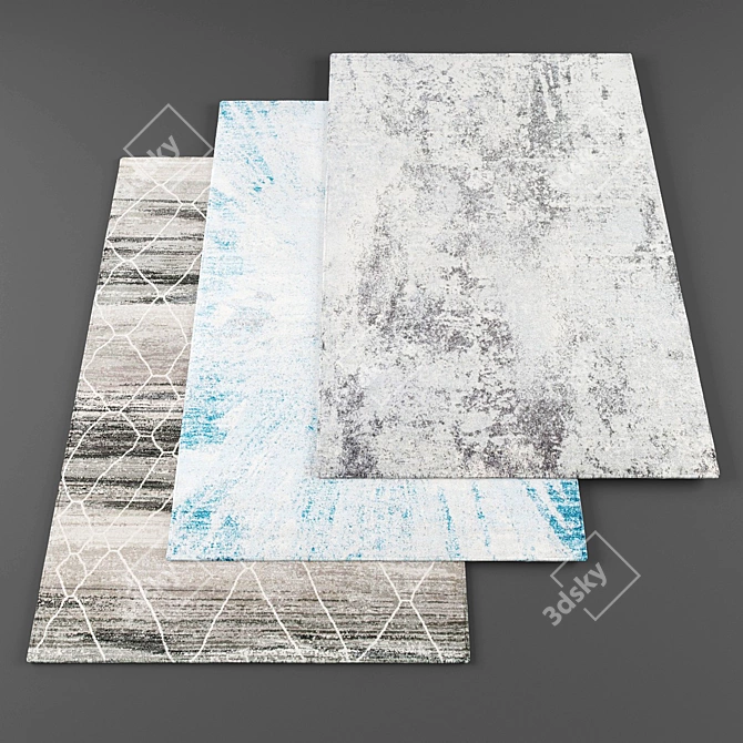 Title: Texture-rich Rugs Bundle 3D model image 1