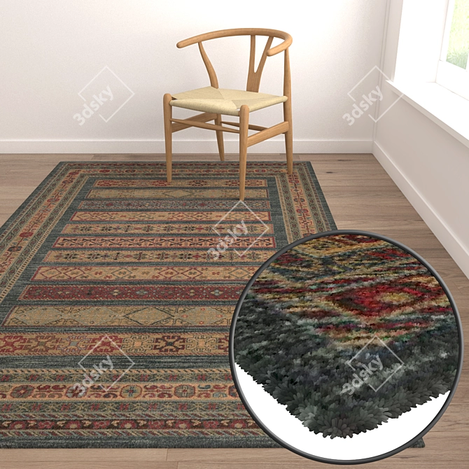 Luxury Carpet Set: High-Quality Textures 3D model image 5