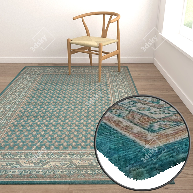 Luxurious Carpet Set - High Quality Textures 3D model image 5