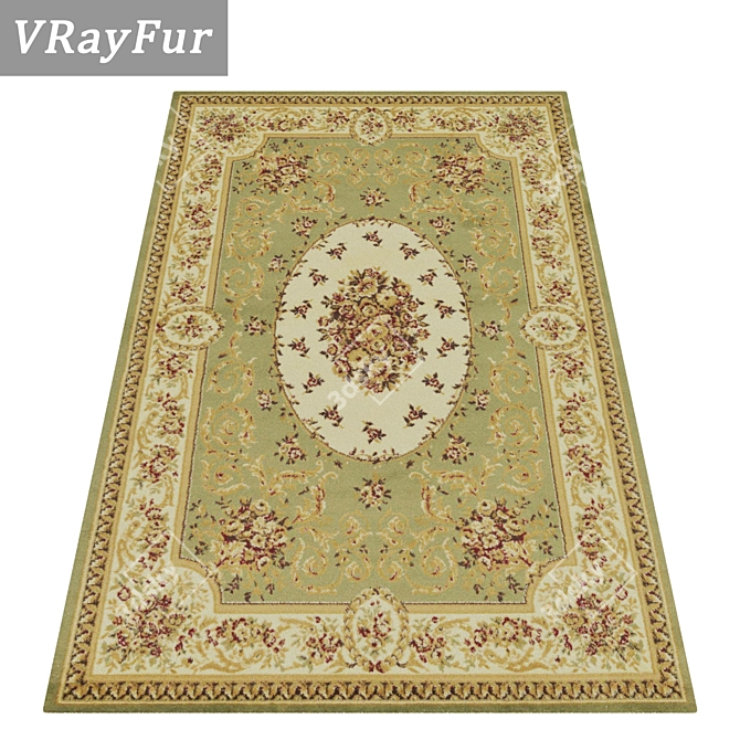 High-Quality Carpets Set: 3D Textured Variants 3D model image 2