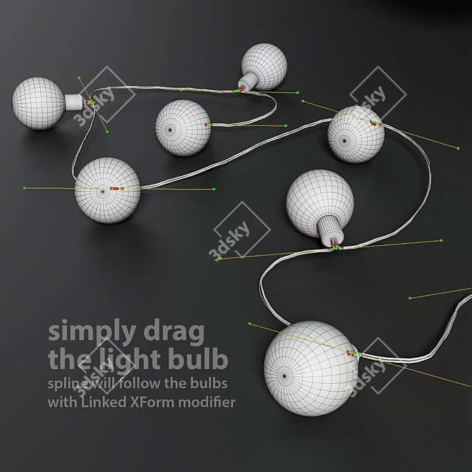 Versatile Garland Lights for All Occasions 3D model image 3