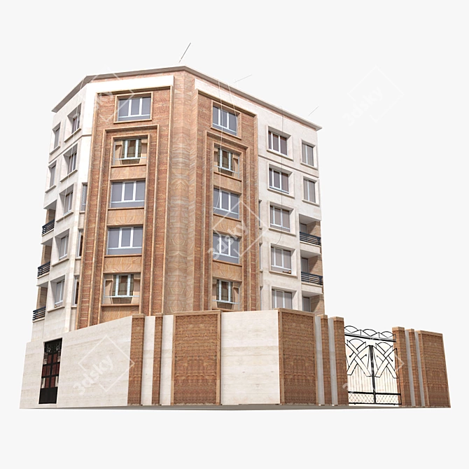 Realistic Low Poly 3D Building Model 3D model image 4