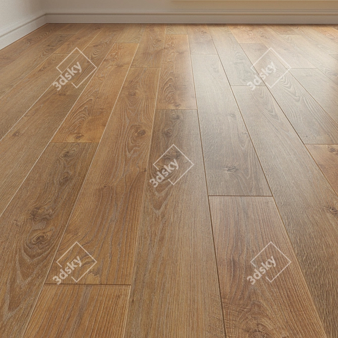 Laminated Oak Parquet 195 3D model image 1