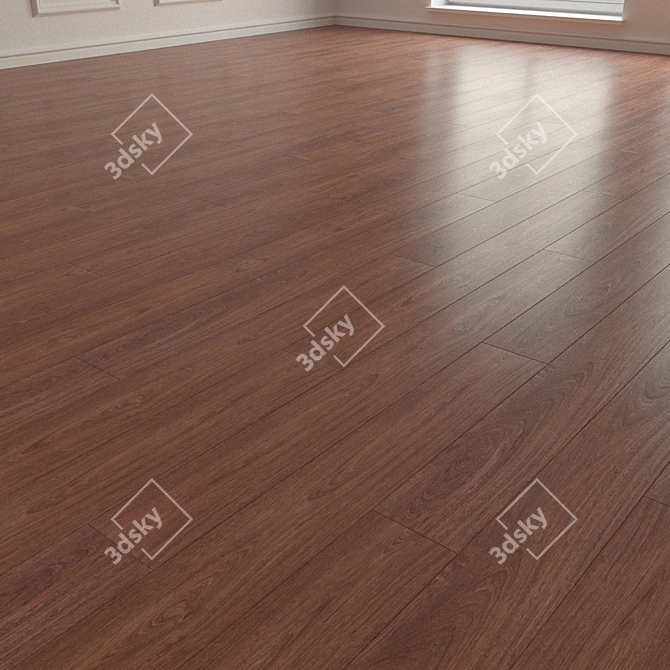 Jatoba Parquet Flooring: High-Quality Laminate for Stunning Interiors 3D model image 2