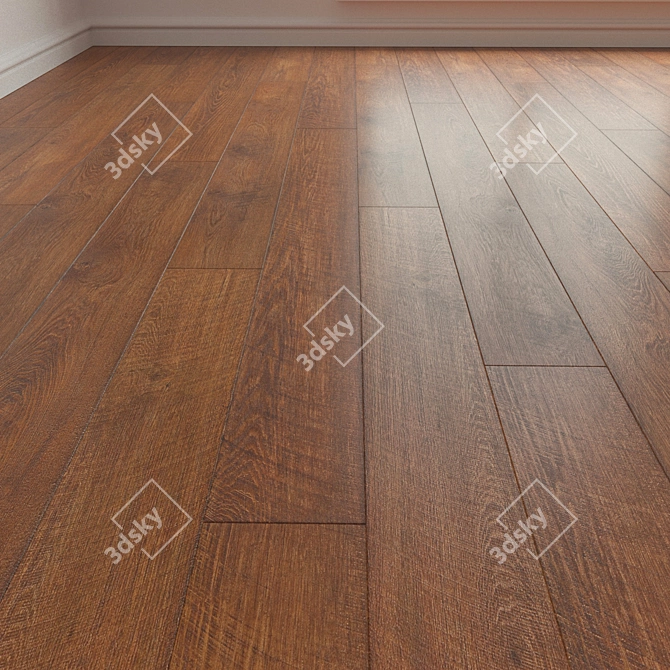 Title: Oak Louvre Art Flooring 3D model image 1