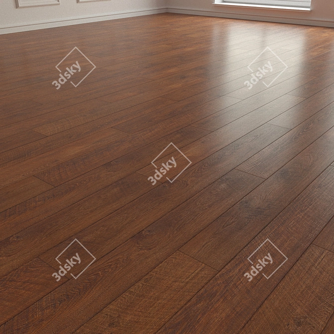 Title: Oak Louvre Art Flooring 3D model image 2