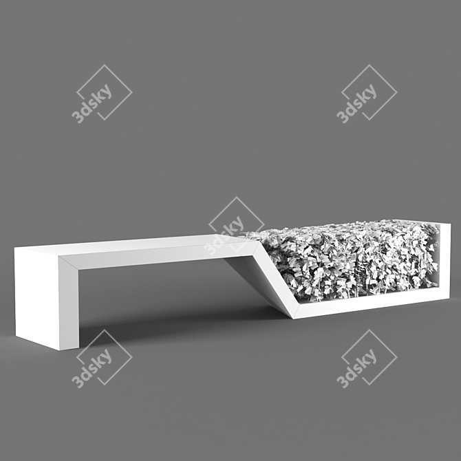 Sleek Modern Bench with 186k Poly Count 3D model image 3