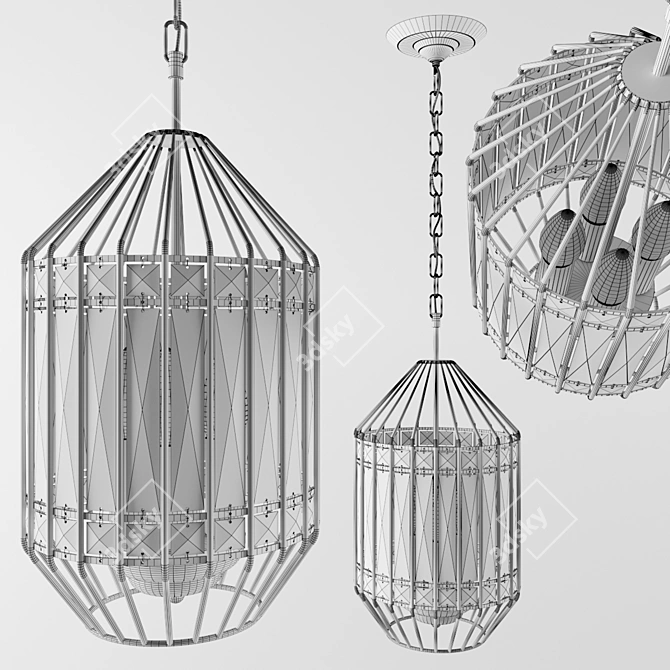 Savoy House Pendant: Mini Chandelier 3D model image 2