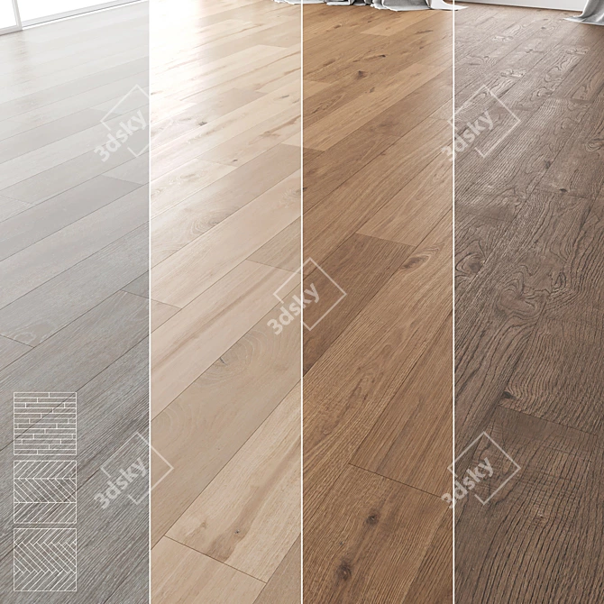 Premium Wood Floor Collection 3D model image 1