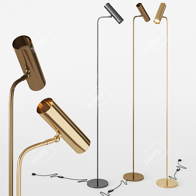 Torris 2 SP 3F Floor Lamp: Sleek Elegance for Any Space 3D model image 1