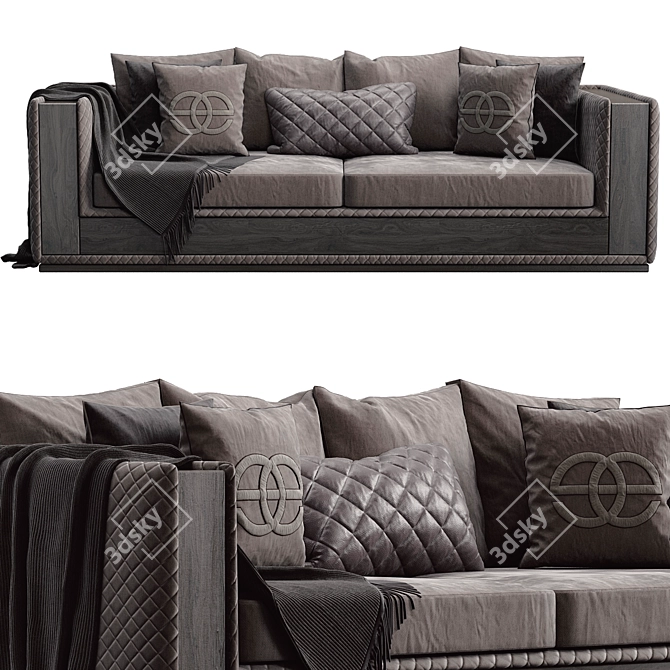 Elve Luxury Noir Sofa 3D model image 2