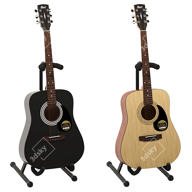 Premium Quality Acoustic Guitar: Cort AD810 OP 3D model image 6