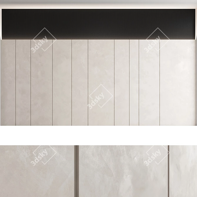 Title: Designer Concrete Wall Panels Kit 3D model image 5