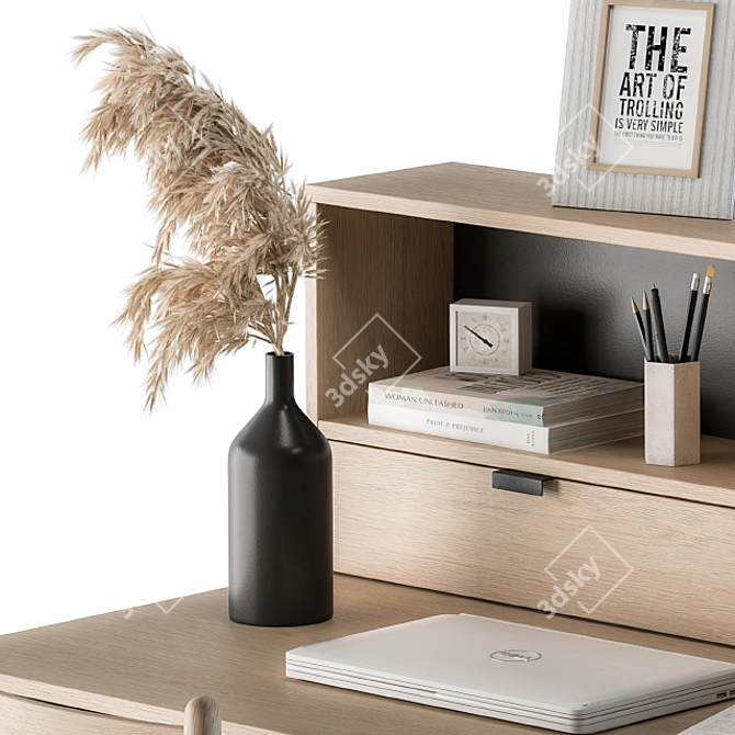 Sleek and Modern Home Office Furniture 3D model image 3