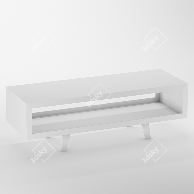 Sleek Wooden Coffee Table 3D model image 2