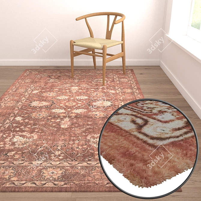 Luxury Carpet Set: High-Quality Textures, Various Variations 3D model image 5