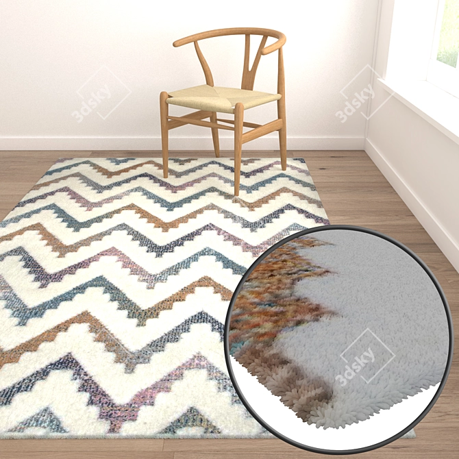 Luxury Carpets Set: High-Quality, Versatile Design 3D model image 5