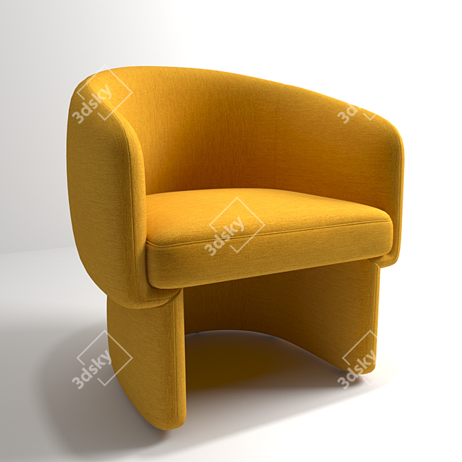 Kardiel Ovie 27" Retro Chair 3D model image 2