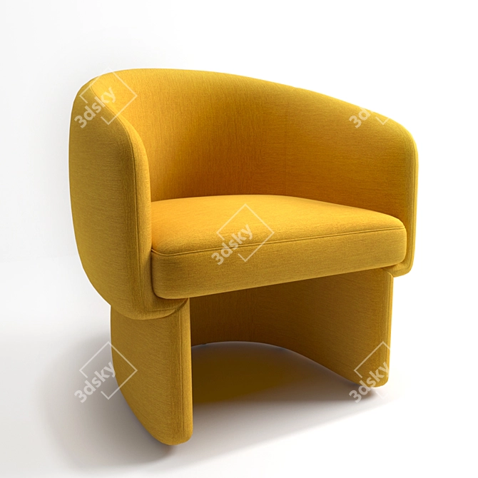 Kardiel Ovie 27" Retro Chair 3D model image 3