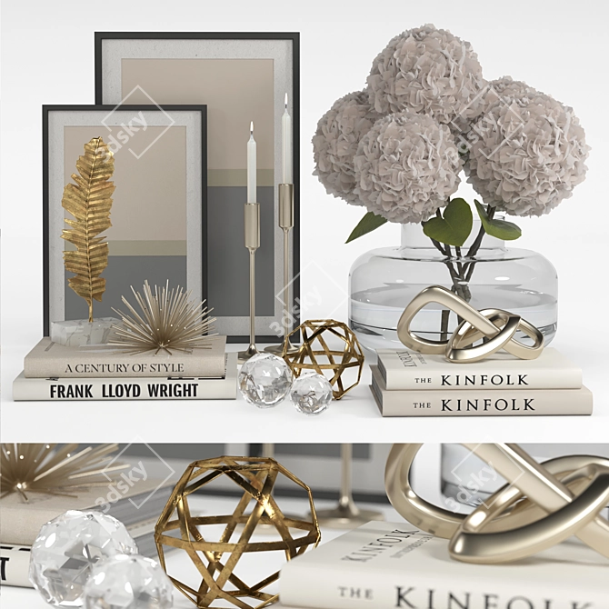 Elegant Decor Set 2016 3D model image 1