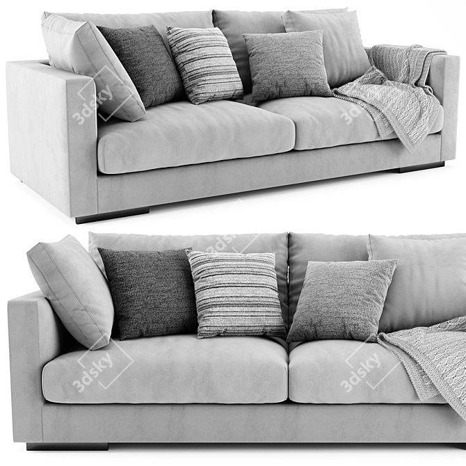 Modern Flexform Magnum Sofa: Spacious, Stylish & Versatile 3D model image 1