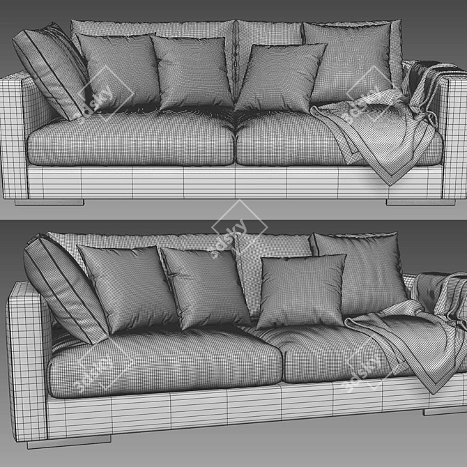 Modern Flexform Magnum Sofa: Spacious, Stylish & Versatile 3D model image 3