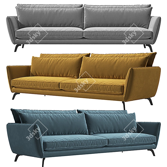 Leone Sofa: Stylish & Spacious 3D model image 1