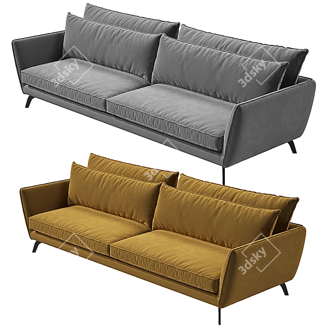 Leone Sofa: Stylish & Spacious 3D model image 2