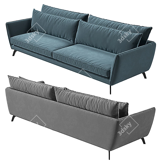 Leone Sofa: Stylish & Spacious 3D model image 3