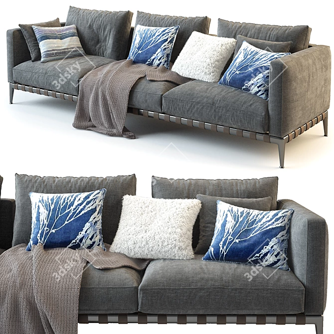 Luxury Comfort: Flexform Atlante Sofa 3D model image 1