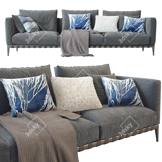 Luxury Comfort: Flexform Atlante Sofa 3D model image 2