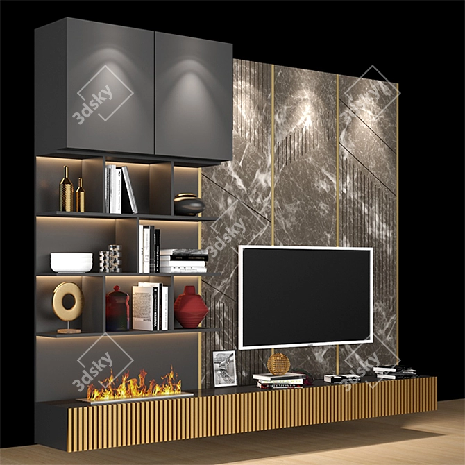 Sleek TV Stand - Modern Design 3D model image 2