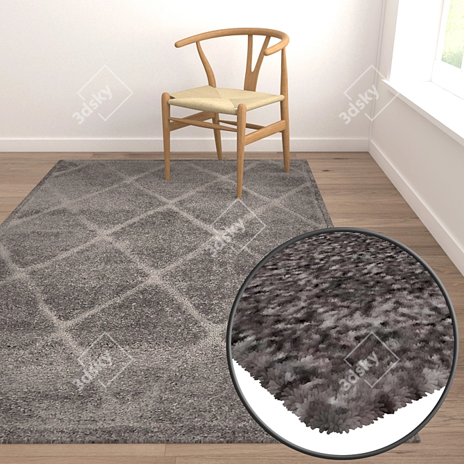 Luxury Carpets Set: High-Quality Textures 3D model image 5