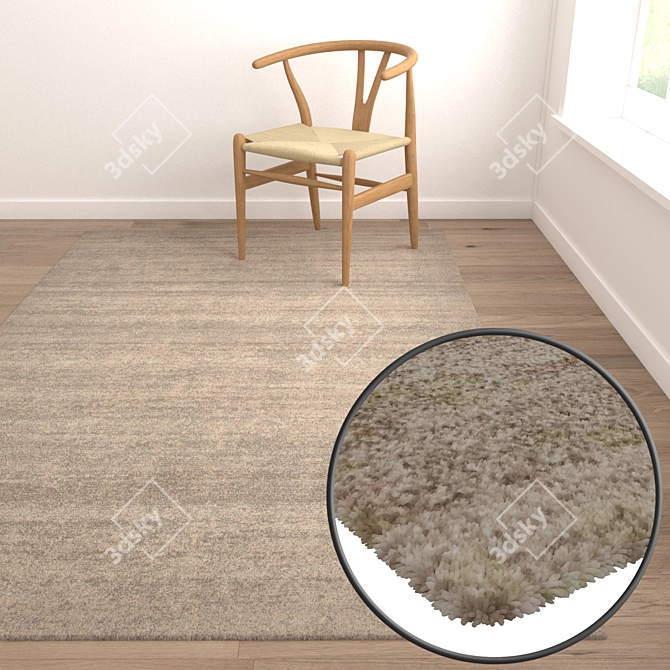 Luxury Carpets Set: High Quality Textures, 3 Variants 3D model image 5