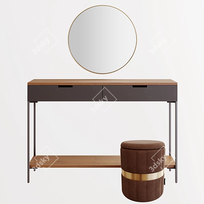 Garda Decor Dressing Table Set 3D model image 6