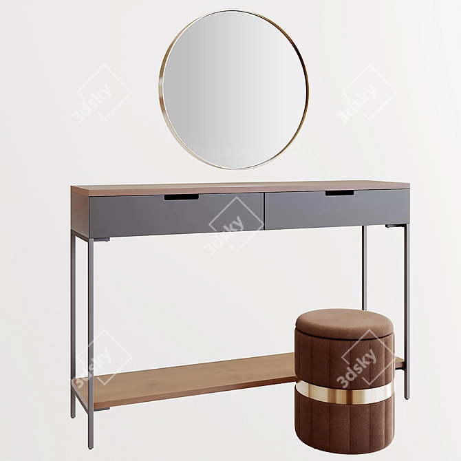 Garda Decor Dressing Table Set 3D model image 9