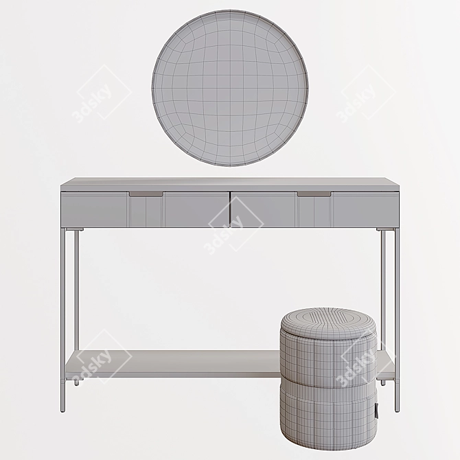 Garda Decor Dressing Table Set 3D model image 10
